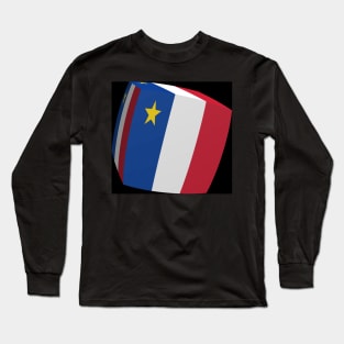 Acadian flag cubed Long Sleeve T-Shirt